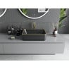 Mexen Catia Aufsatzwaschbecken 48 x 37 cm, schwarz matt/goldener Rand - 21314875