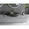 Mexen Viki Aufsatzwaschbecken 48 x 35 cm, schwarz matt/goldener Rand - 21054875