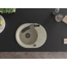 Mexen Kevin Granitspüle 1-Becken mit Küchenarmatur Duo, Beige - 6517-69-671701-70-B
