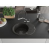 Mexen Kevin Granitspüle 1-Becken mit Küchenarmatur Duo, schwarz/gold metallic - 6517-75-671701-07-B
