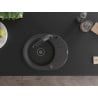 Mexen Kevin 1-Kammer-GranitsSpüle mit Duo-Küchenarmatur, schwarz gesprenkelt - 6517-76-671701-70-B
