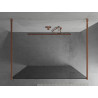 Mexen Kioto freistehende Duschwand 110 x 200 cm, Graphit 8 mm, Roségold - 800-110-002-60-40