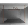 Mexen Kioto freistehende Duschwand 120 x 200 cm, grafit 8 mm, Roségold - 800-120-002-60-40