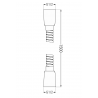 Mexen Duschschlauch 150 cm, Roségold - 79460-60