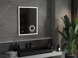 Mexen Kala beleuchteter Badezimmerspiegel mit Kosmetikspiegel 60 x 80 cm, LED 6000K, Antibeschlag - 9820-060-080-611-00