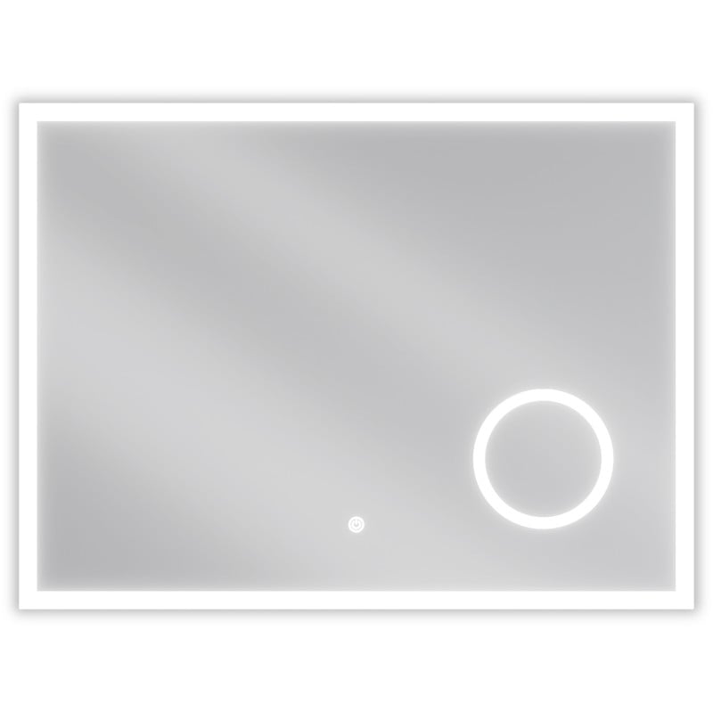 Mexen Kala beleuchteter Badezimmerspiegel mit Kosmetikspiegel 80 x 60 cm, LED 6000K, Antibeschlag - 9820-080-060-611-00