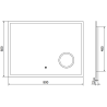 Mexen Kala beleuchteter Badezimmerspiegel mit Kosmetikspiegel 80 x 60 cm, LED 6000K, Antibeschlag - 9820-080-060-611-00