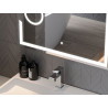 Mexen Onyx beleuchteter Badezimmerspiegel mit Kosmetikspiegel 80 x 60 cm, LED 6000K, Antibeschlag - 9813-080-060-611-00