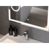 Mexen Onyx beleuchteter Badezimmerspiegel mit Kosmetikspiegel 100 x 80 cm, LED 6000K, Antibeschlag - 9813-100-080-611-00