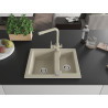 Mexen Carlos granitspüle 1,5 becken mit küchenarmatur Duero, beige - 6518-69-671600-69