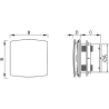 Mexen AXS 100 Badezimmerlüfter, weiß - W9601-100-00