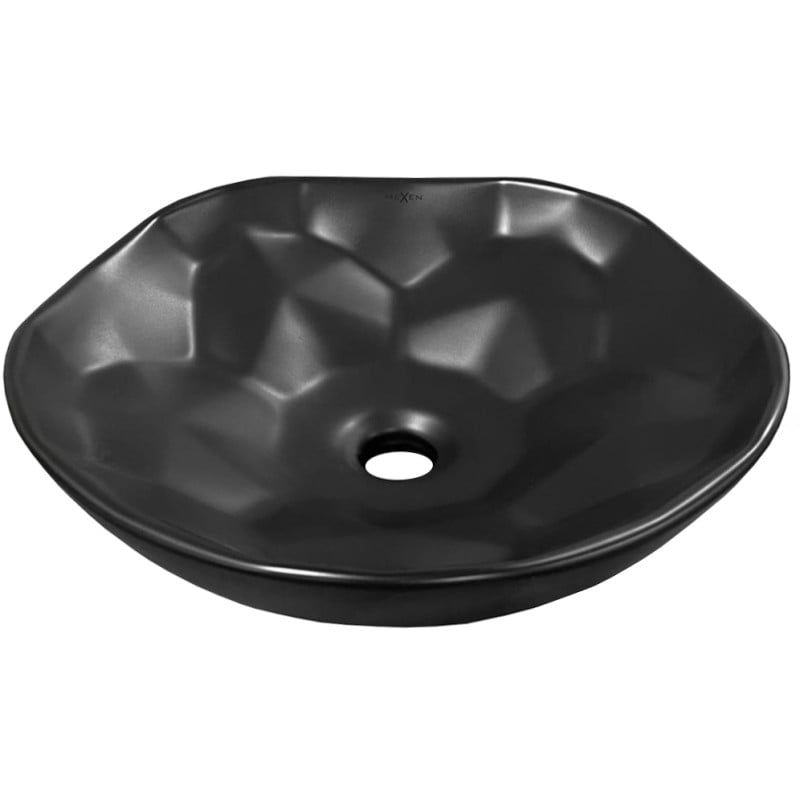 Mexen Nicea Aufsatzwaschbecken 41 x 41 cm, schwarz matt - 21754185