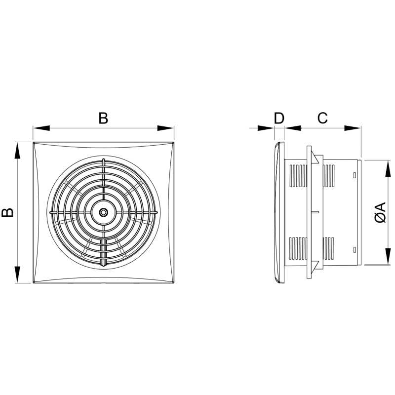 Mexen WXS 100 Badezimmerlüfter, weiß - W9606-100-00
