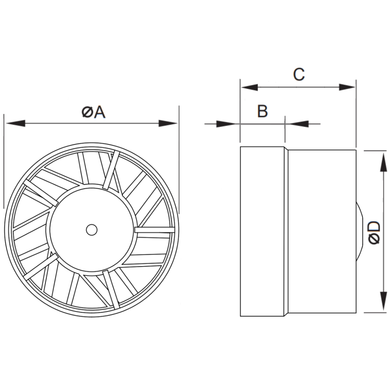 Mexen ZXR 120 Kanal-Badezimmerlüfter, weiß - W9607-125-00