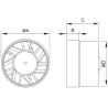 Mexen ZXR 120 Kanal-Badezimmerlüfter, weiß - W9607-125-00