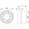 Mexen ZXR 150 Kanal-Badezimmerlüfter, weiß - W9607-150-00