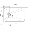 Mexen Hugo rechteckige SMC-Duschwanne 170 x 90 cm, weiß - 42109017