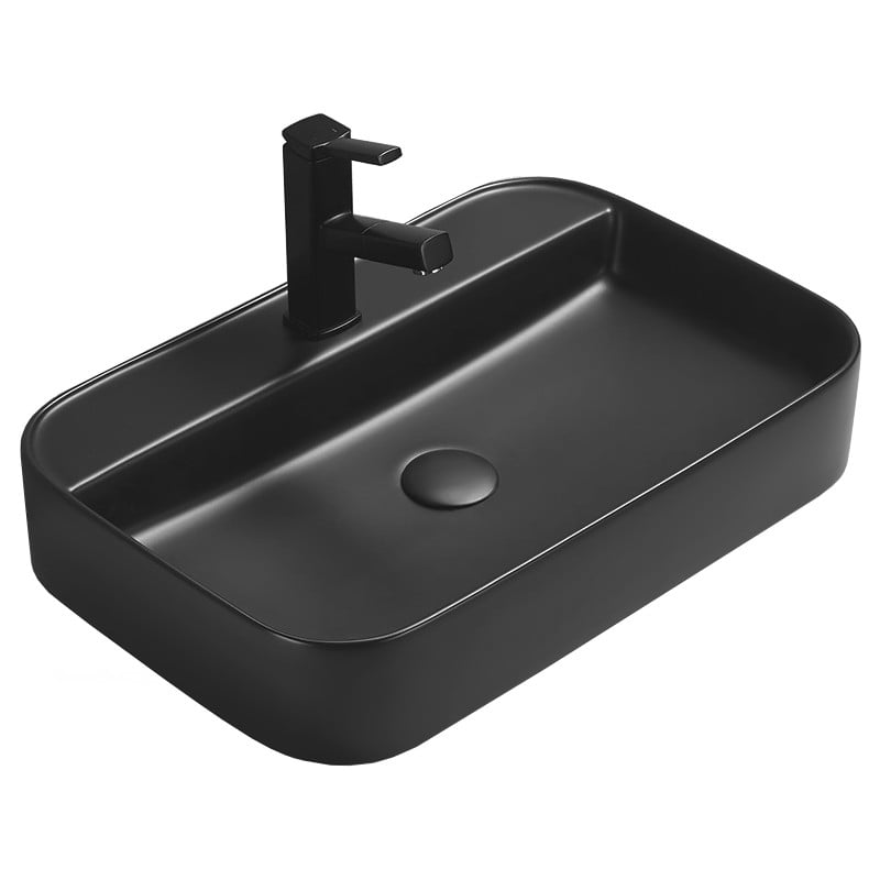 Mexen Sofia Aufsatzwaschbecken 60 x 40 cm, Schwarz Matt - 22156085