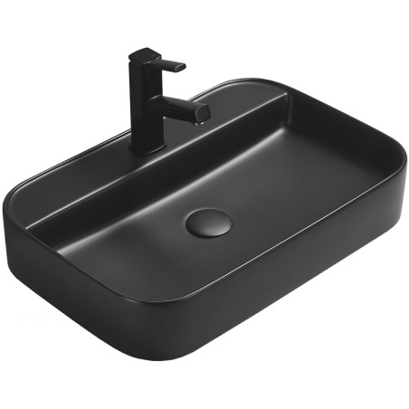Mexen Sofia Aufsatzwaschbecken 60 x 40 cm, Schwarz Matt - 22156085