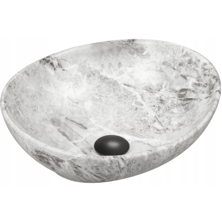 Mexen Elza Aufsatzwaschbecken 40 x 33 cm, grauer Stein - 21014093