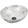 Mexen Elza Aufsatzwaschbecken 40 x 33 cm, grauer Stein - 21014093