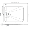 Mexen Hugo rechteckige Duschwanne SMC 130 x 90 cm, schwarz - 42709013