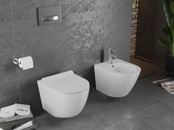 Mexen Lena WC-Schüssel Rimless mit Soft-Close-Slim-Sitz, Duroplast, weiß glänzend - 30224000