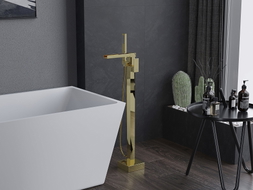 Mexen Algar freistehende Badewannenarmatur, golden - 75733-50
