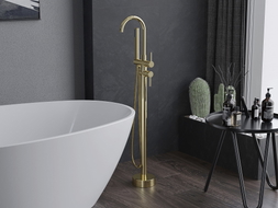 Mexen Alma freistehende Badewannenarmatur, gold - 75033-50