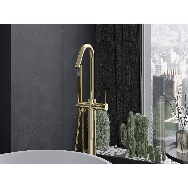Mexen Gaja freistehende Badewannenarmatur, gold - 75333-50