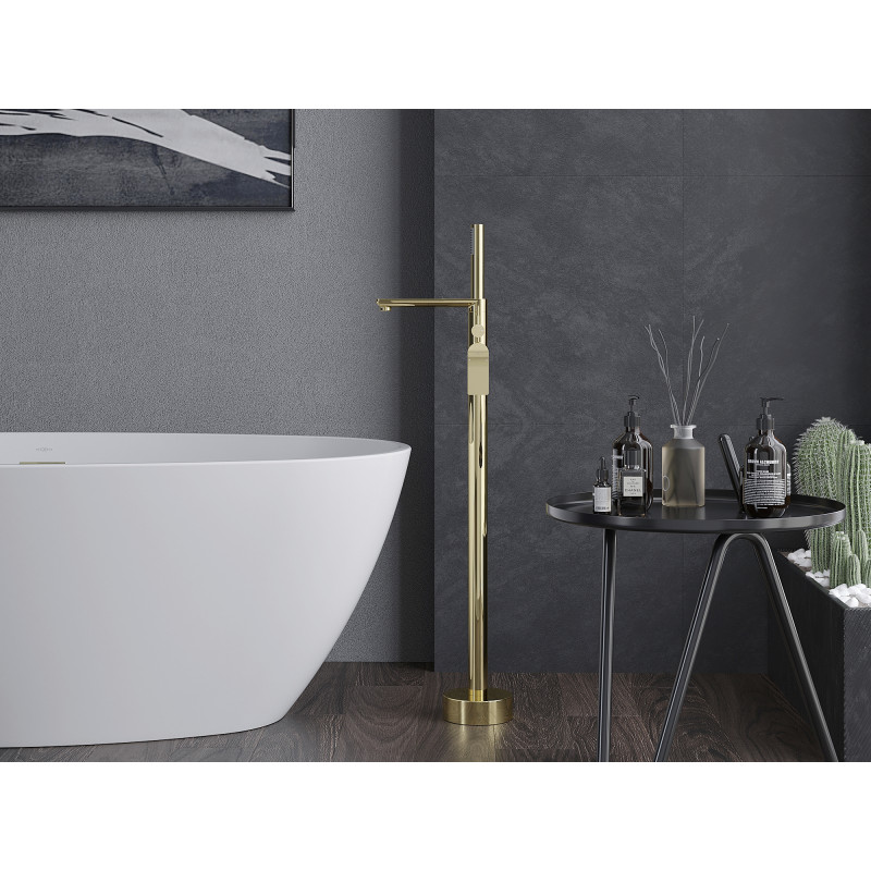 Mexen Leda freistehende Wannenarmatur, gold - 75633-50