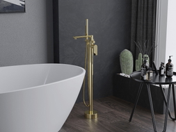 Mexen Leda freistehende Wannenarmatur, gold - 75633-50