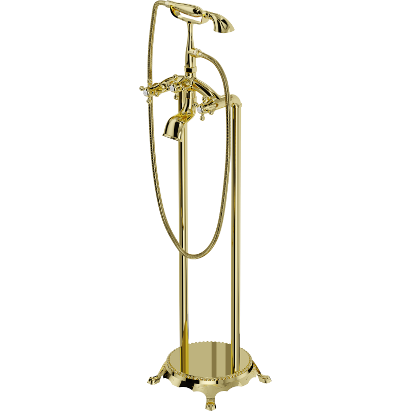 Mexen Retro freistehende Badewannenarmatur, gold - 75933-50