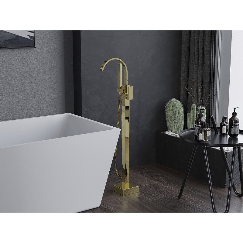 Mexen Veda freistehende Badewannenarmatur, gold - 75433-50