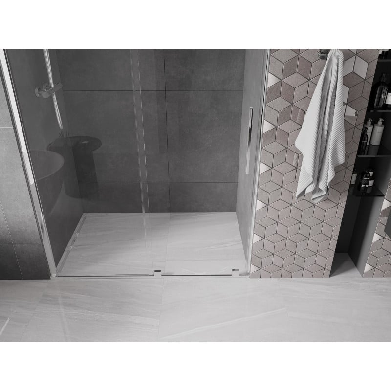 Mexen Velar Schiebetür für Dusche 140 cm, transparent, chrom - 871-140-000-01-01