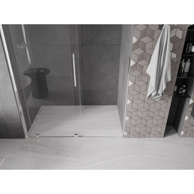 Mexen Velar Schiebetür für die Dusche 140 cm, transparent, chrom - 871-140-000-01-01
