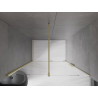 Mexen Velar Schiebetüren 140 cm, transparent, gebürstetes Gold - 871-140-000-01-55