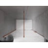 Mexen Velar Schiebetüren 160 cm, transparent, Roségold - 871-160-000-01-60