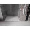 Mexen Velar Schiebetür für Dusche 160 cm, transparent, gebürstetes Gun Gray - 871-160-000-01-66