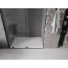 Mexen Velar 140 cm breite Schiebeduschtüren, transparent, schwarz - 871-140-000-01-70