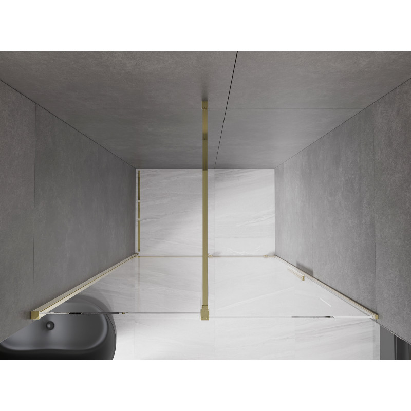Mexen Velar Schiebetür für die Dusche 130 cm, transparent, gold - 871-130-000-01-50