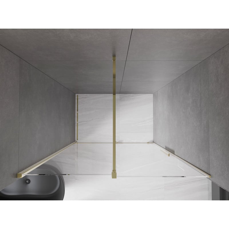 Mexen Velar Schiebeduschtüren 150 cm, transparent, gold - 871-150-000-01-50