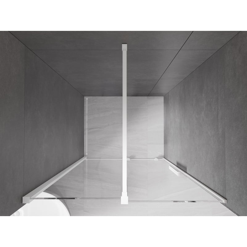 Mexen Velar Duschschiebetür 100 cm, transparent, weiß - 871-100-000-01-20
