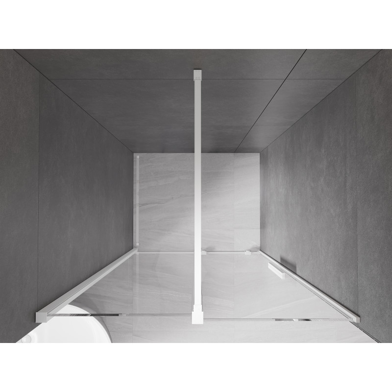 Mexen Velar Schiebetürdusche 110 cm, transparent, weiß - 871-110-000-01-20