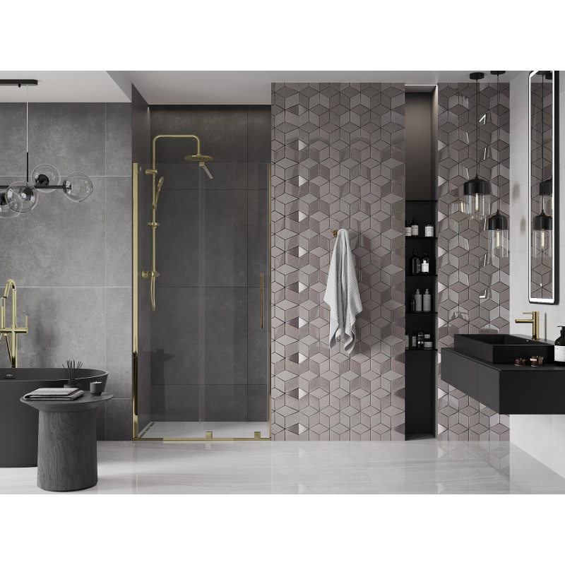 Mexen Velar Dusche Schiebetüren 120 cm, transparent, gold - 871-120-000-01-50