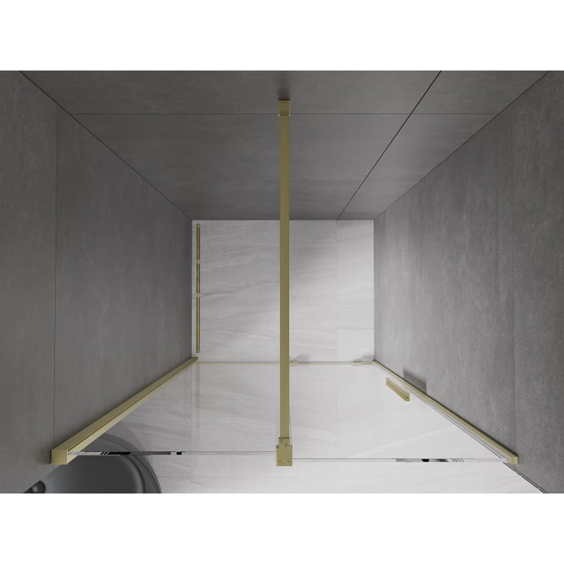 Mexen Velar Schiebeduschtür 110 cm, transparent, gold gebürstet - 871-110-000-01-55
