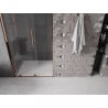 Mexen Velar Schiebetür-Duschwand 110 cm, transparent, Roségold - 871-110-000-01-60