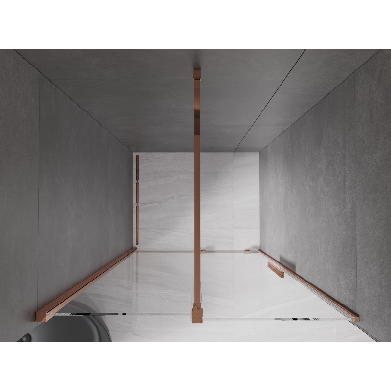 Mexen Velar Schiebetür für die Dusche 120 cm, transparent, Roségold - 871-120-000-01-60