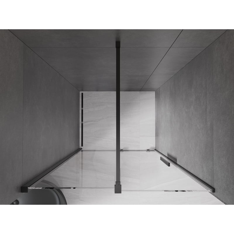 Mexen Velar Schiebetüren für Dusche 90 cm, transparent, schwarz - 871-090-000-01-70