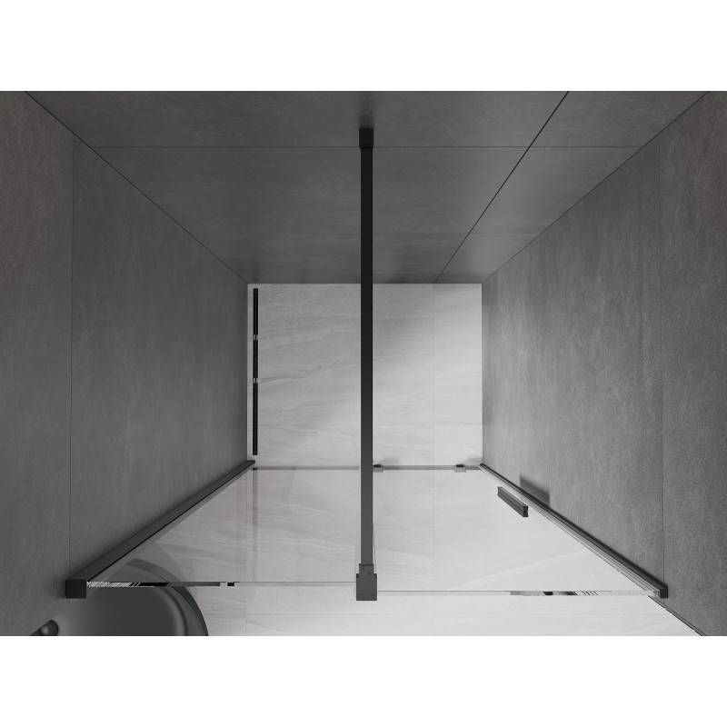Mexen Velar Schiebeduschtür 100 cm, transparent, schwarz - 871-100-000-01-70